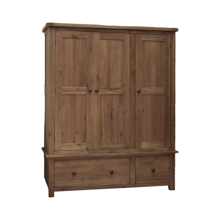 Rustic Oak Triple Wardrobe
