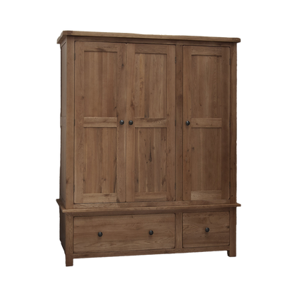 Rustic Oak Triple Wardrobe
