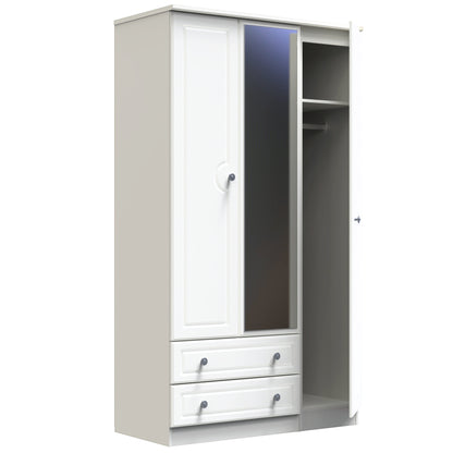 Solway Triple Mirrored Wardrobe with Drawers