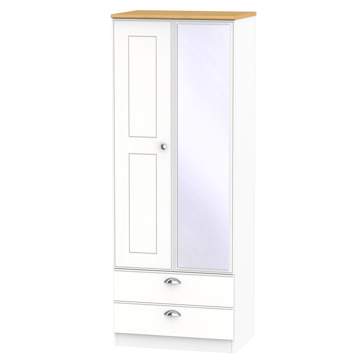 Kensington Mirrored Wardrobe with Drawers