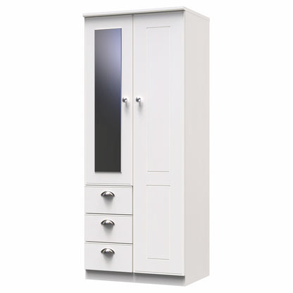Kensington Mirrored Wardrobe with 3 Drawers